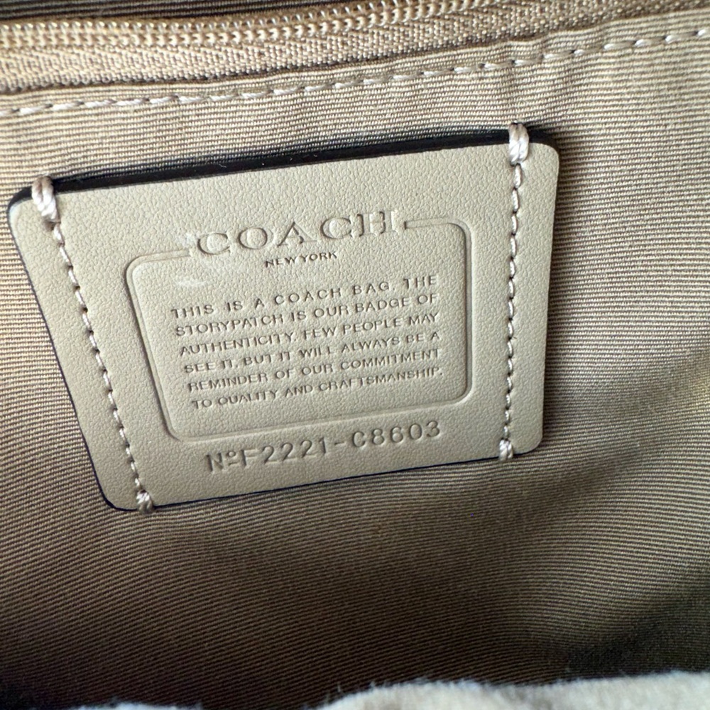 Coach Ivory Pebbled Leather Mini Backpack with Gold Hardware - Picture 5 of 5